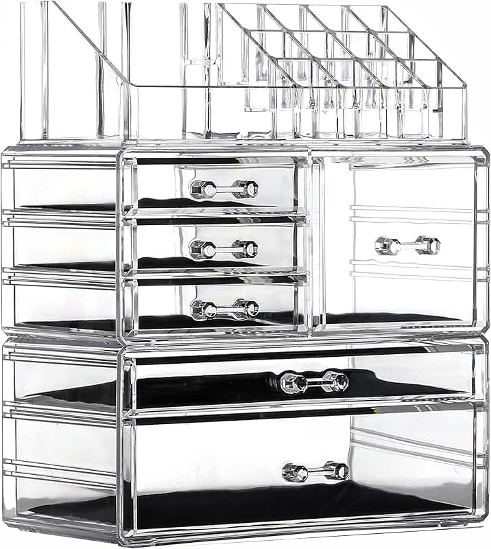 Acrylic 3-Pack Clear Makeup and Skincare Organizer