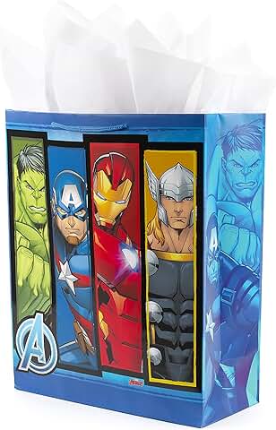 15-inch Avengers gift bag with tissue paper