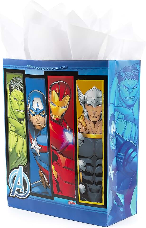 15-inch Avengers gift bag with tissue paper