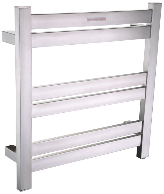 Starling 6-Bar Wall Mounted Brushed Nickel Towel Warmer  Energy Efficient 80W Electric Plug in Heated Towel Rack for Bathroom  Stainless Steel Towel Heater Rail Quick Towel Dryer  TW-AZ025BN