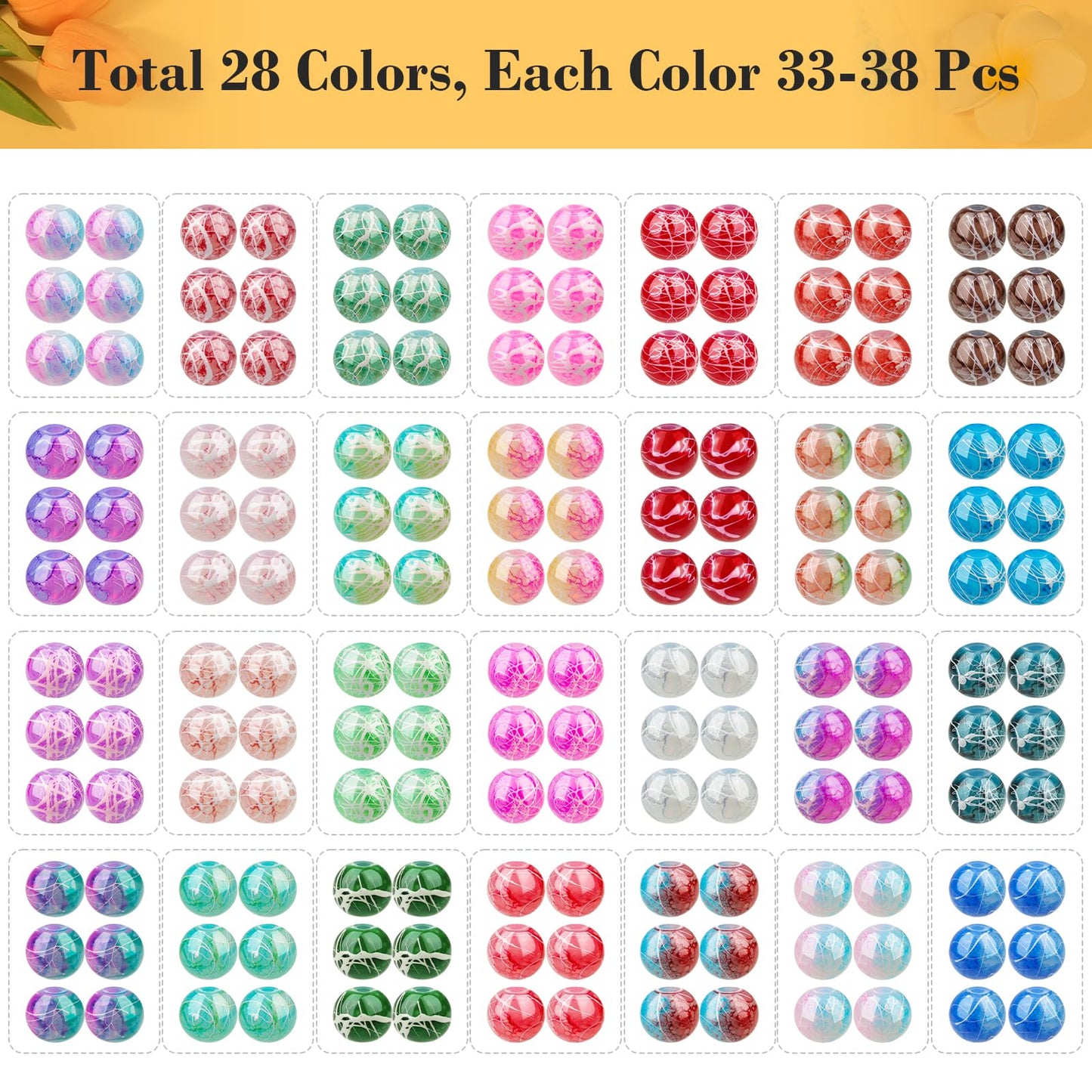 1000PCS Colorful Crystal Beads for Jewelry Making Kit