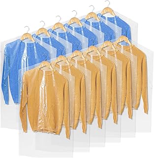 150 Clear Garment Bags for Clothes Storage and Travel