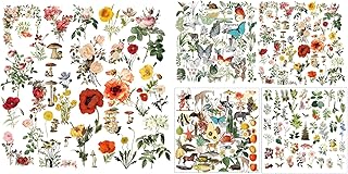 Set of 5 Vintage Junk Journal and Scrapbooking Stickers