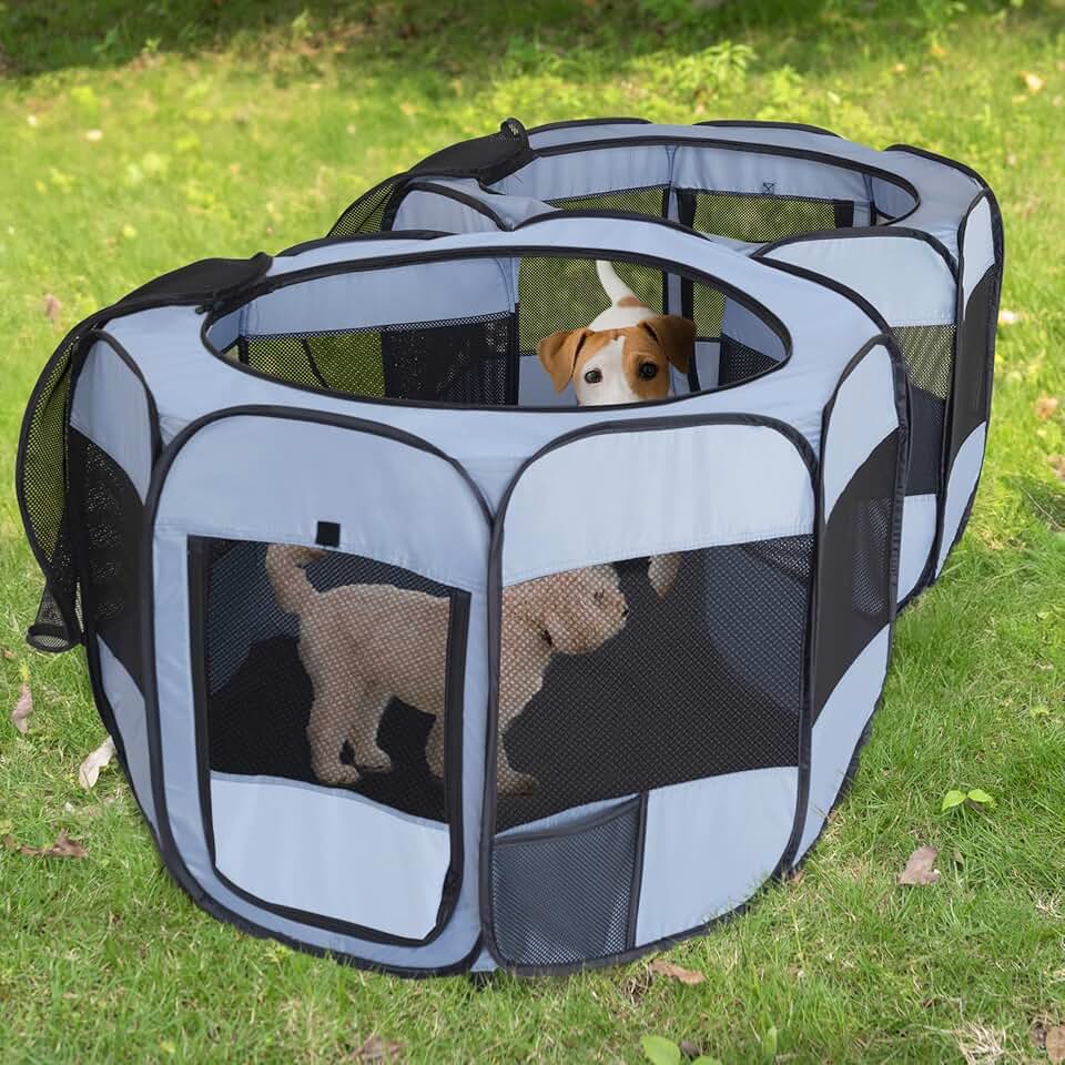 Portable 2-in-1 Playpen for Cats and Small Pets