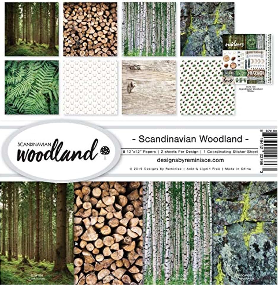 Scandinavian Woodland Scrapbook Collection Kit