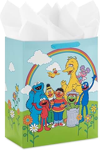 Large Sesame Street Gift Bag with Tissue Paper