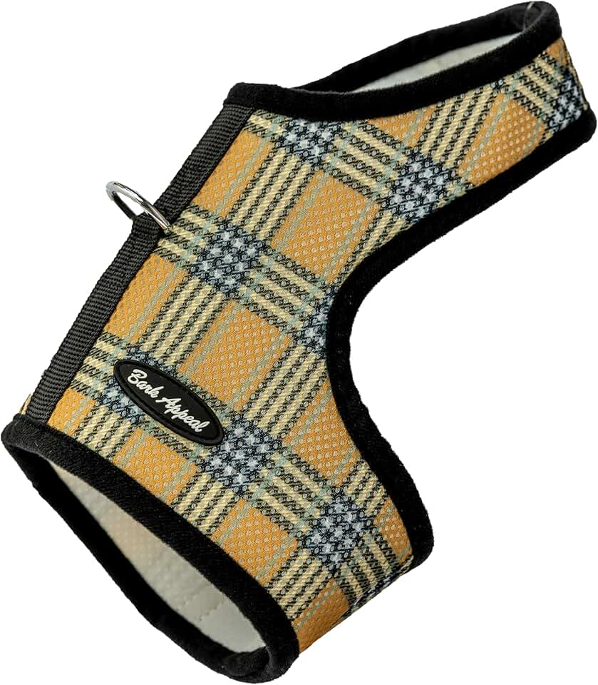 Tan Plaid Wrap N Go Dog Harness for Small and Medium Pets