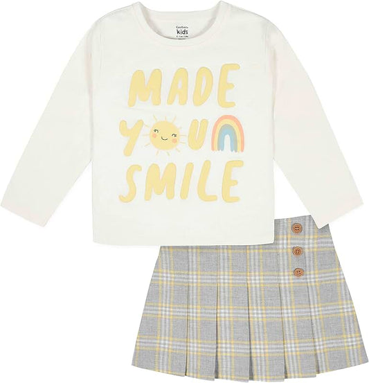 Baby Girls' Long-Sleeve Top and Skirt Set