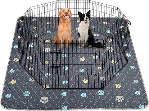 Washable Waterproof Puppy Training Pads, 72x72 inches, 2-pack