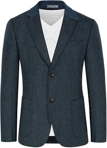 Men's Blue Tweed Wool Sport Coat
