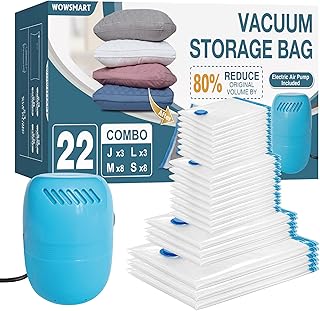 Set of 22 Vacuum Storage Bags with Electric Pump