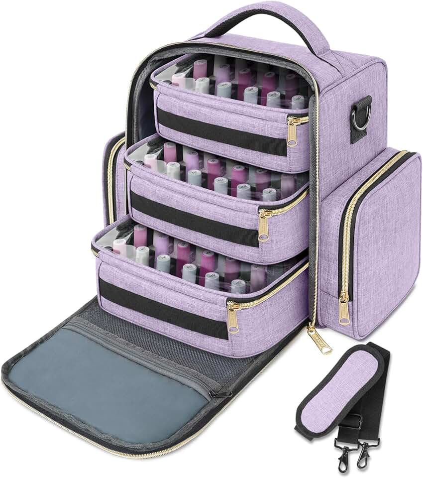 Nail Polish Organizer with Pouches and Pockets