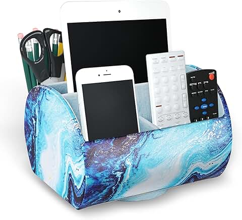 PU Leather 360° Rotating Remote and Office Organizer