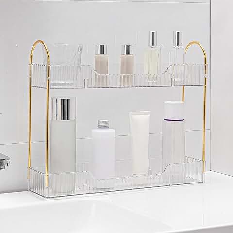 Two-Tier Narrow Makeup and Cosmetic Organizer