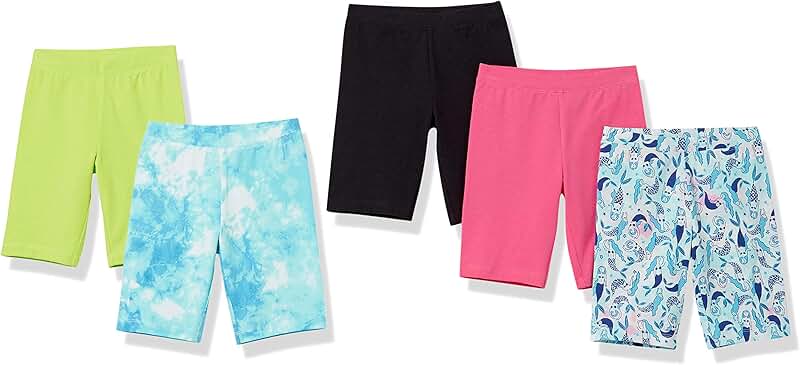 Girls and Toddlers' Midi Bike Shorts Pack of 5