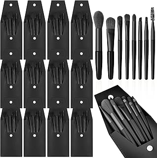 12-Piece Travel Makeup Brush Set in Black