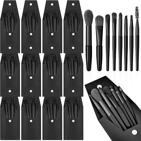 12-Piece Travel Makeup Brush Set in Black