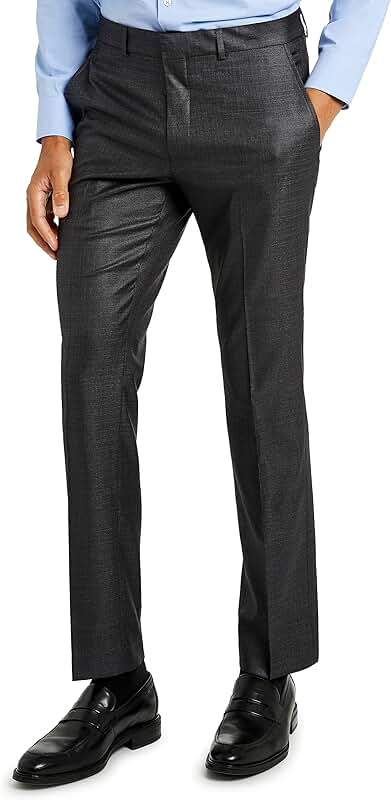 Men's Gun Metal Suit Pants, 32W x 30L