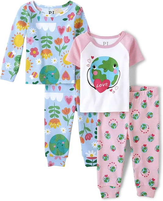 Baby Girls' and Toddler Cotton Pajama Set
