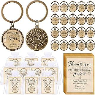 40 Employee Appreciation Gift Sets with Keychains and Cards