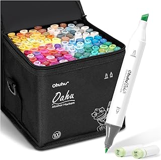 Double Tipped Alcohol Markers Set with 100 Colors