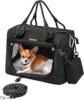 Small Dog and Cat Travel Carrier with Leash and Pocket