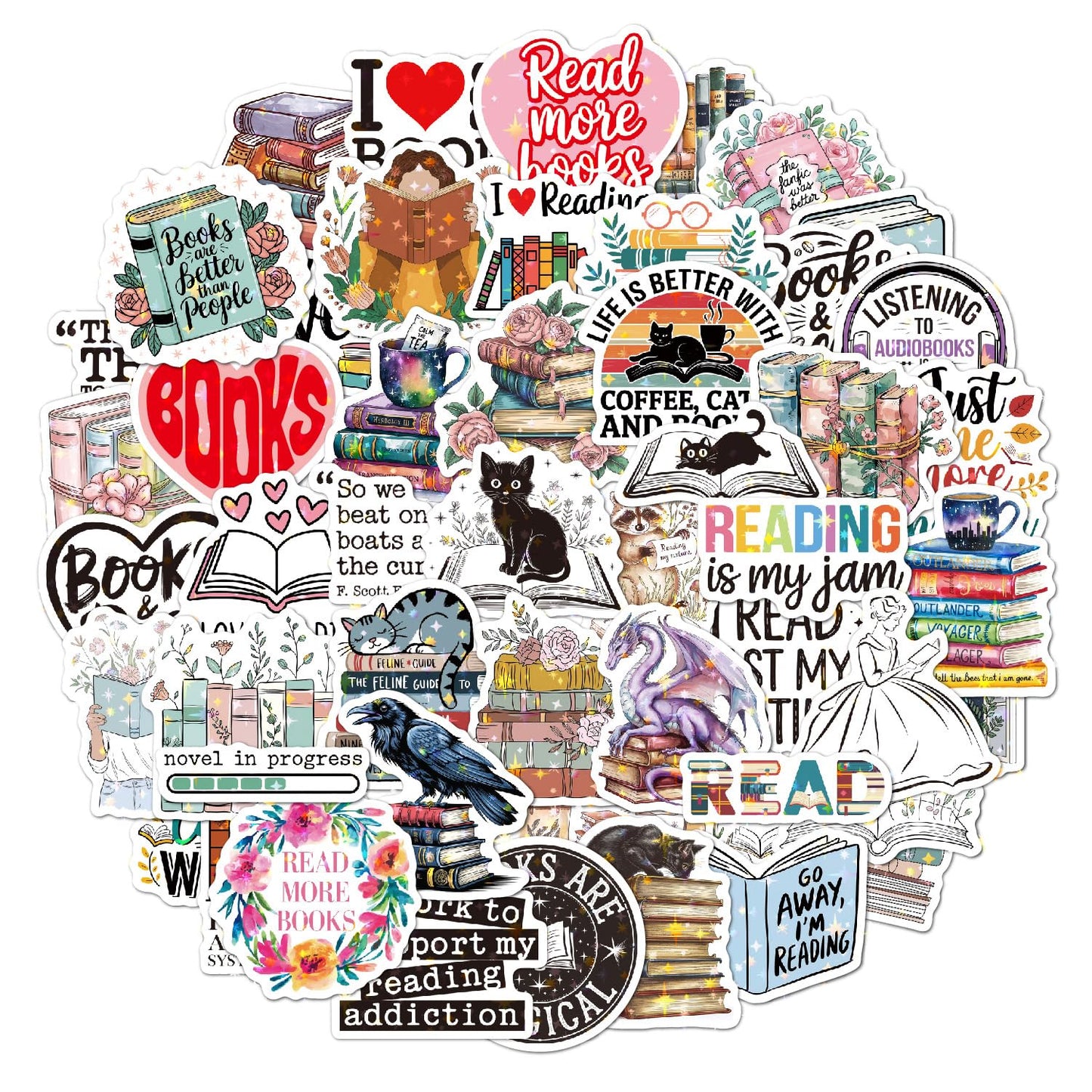 200 Bookish Stickers for Kindle and Laptop
