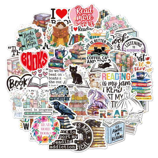 200 Bookish Stickers for Kindle and Laptop