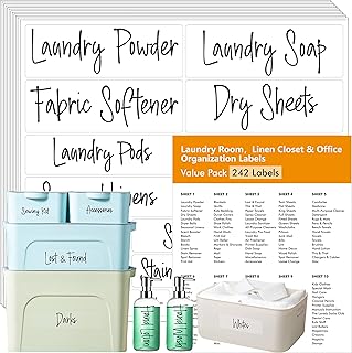 Laundry, Linen, and Office Labels for Organization