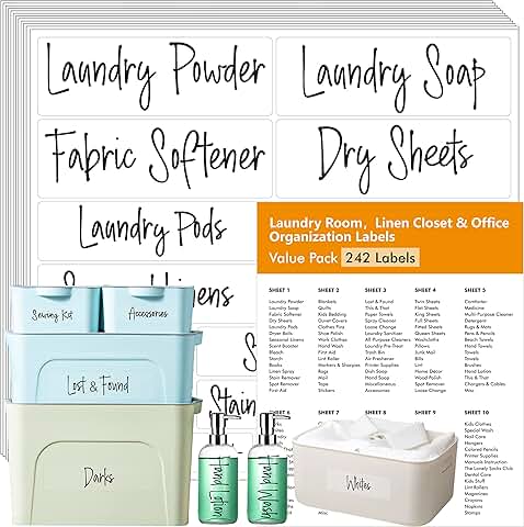 Laundry, Linen, and Office Labels for Organization
