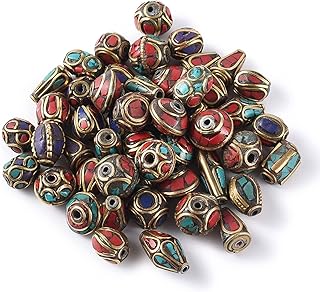 50 Handmade Tibetan Style Bead Set for Jewelry Making