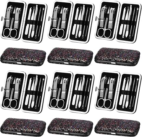 12-Piece Manicure and Pedicure Set with Leather Case