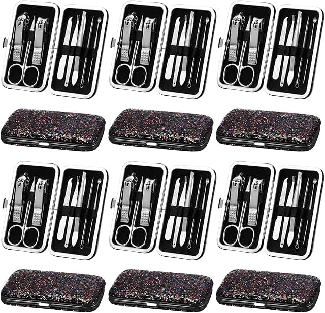 12-Piece Manicure and Pedicure Set with Leather Case
