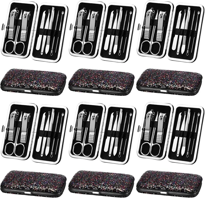 12-Piece Manicure and Pedicure Set with Leather Case