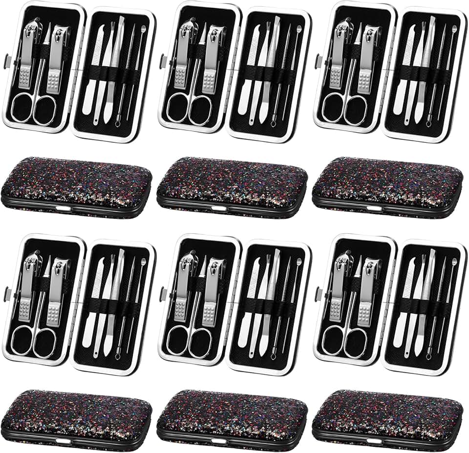 12-Piece Manicure and Pedicure Set with Leather Case