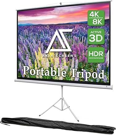 100-inch portable projector screen with stand