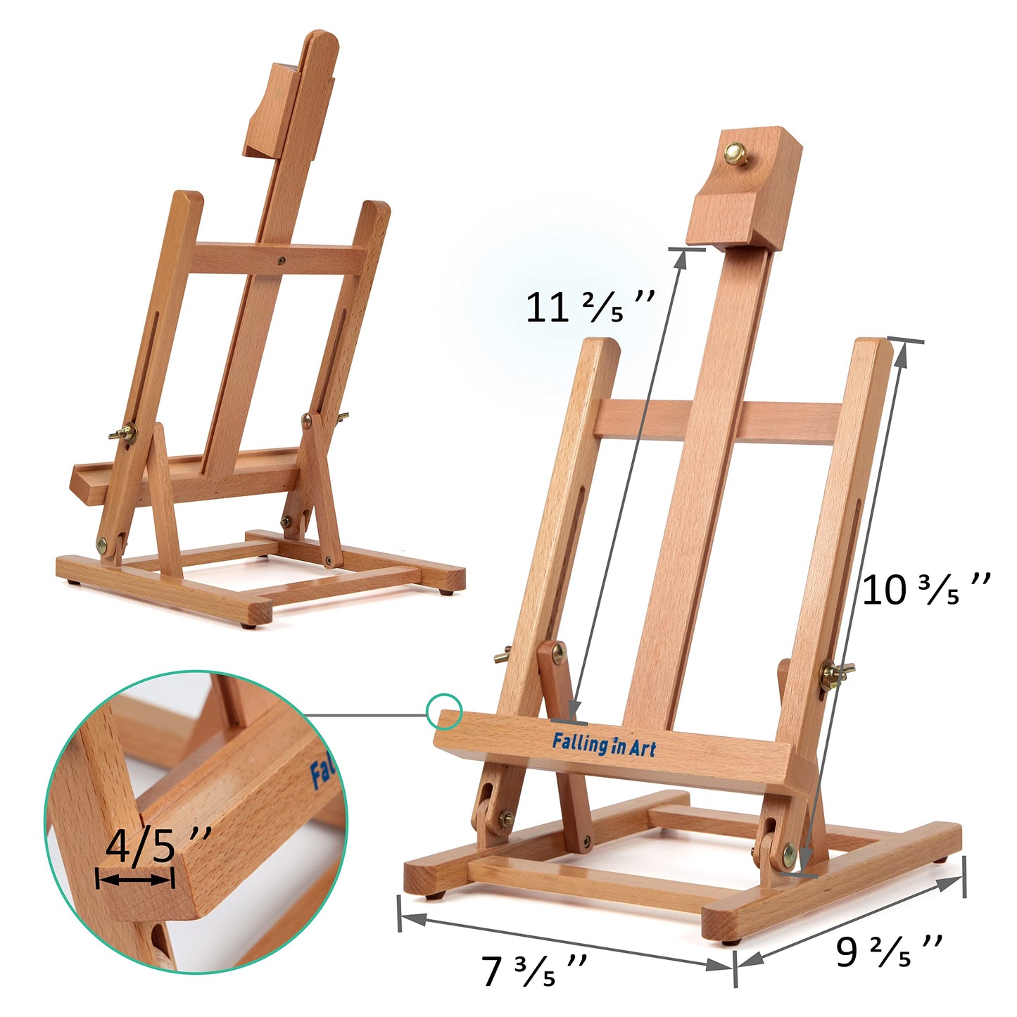 Kids Painting Set with Easel, 12 Acrylic Paints, 12 Pencils