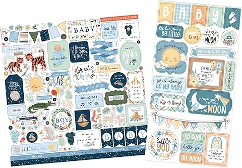 Baby Boy Scrapbook Stickers Set of 2