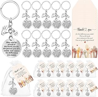 Christmas Volunteer Gift Keychains with Cards and Bags