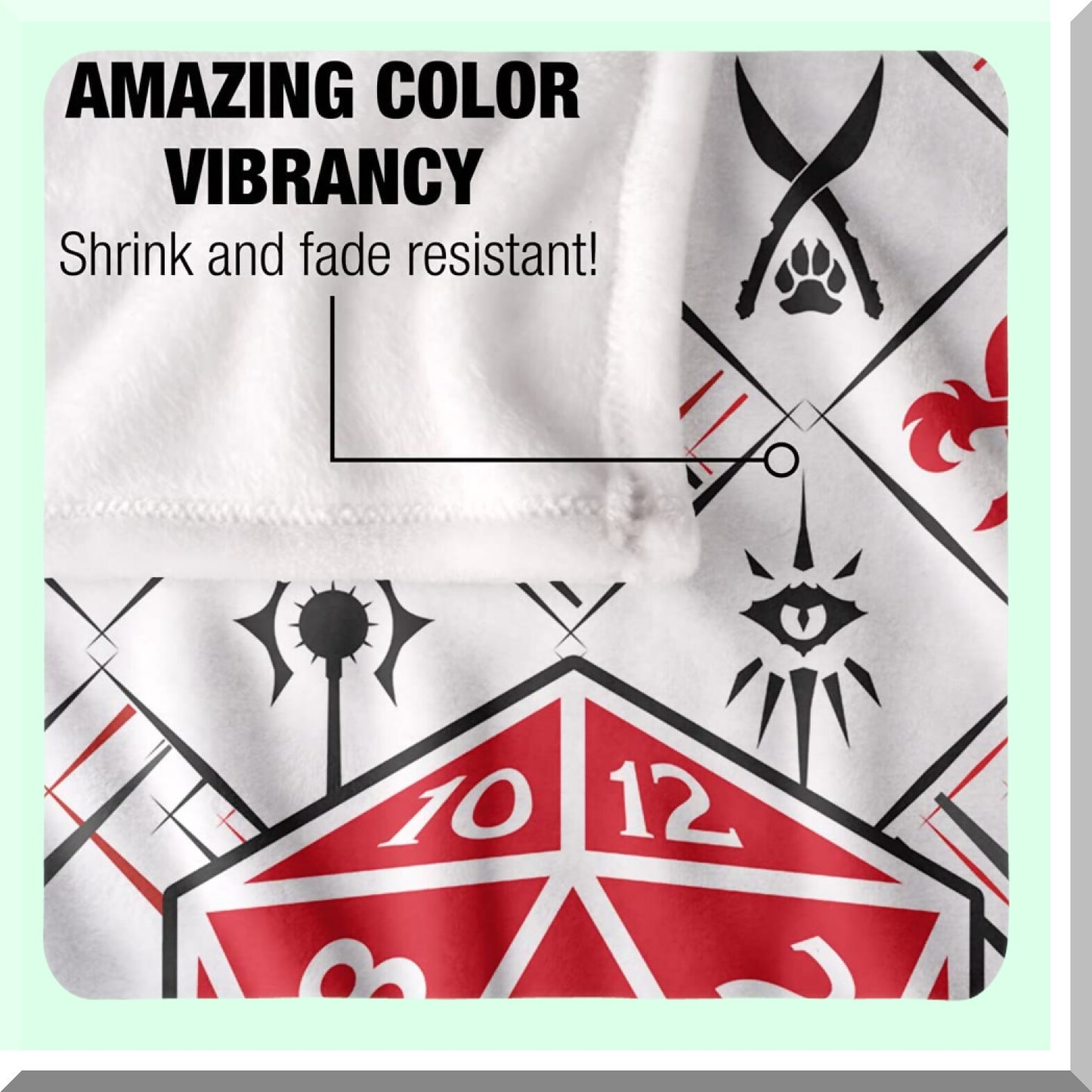 Epic Quest D20 Silky Soft Throw Blanket - Ultimate Comfort for Dungeons & Dragons Fans