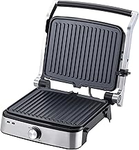 5-in-1 Stainless Steel Contact Grill with Removable Plates