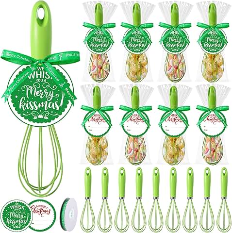 12-Piece 10-Inch Christmas Stainless Steel Whisk Set