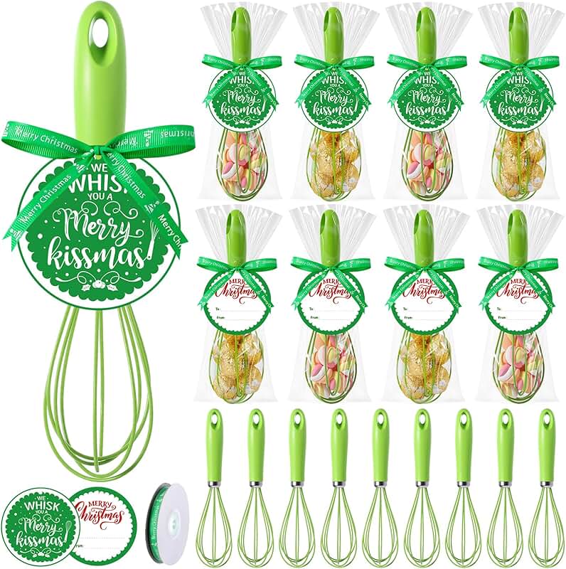 12-Piece 10-Inch Christmas Stainless Steel Whisk Set