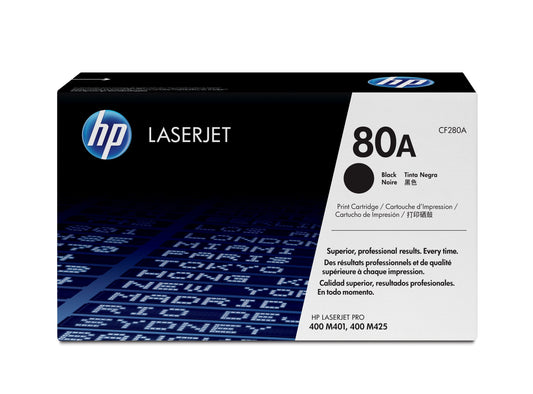 80A black toner cartridge for LaserJet Pro 400 series