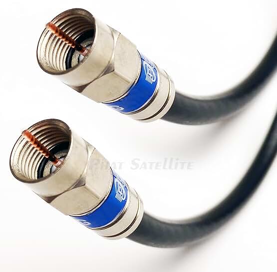 75ft Outdoor RG-6 Coaxial Cable with Brass Connectors