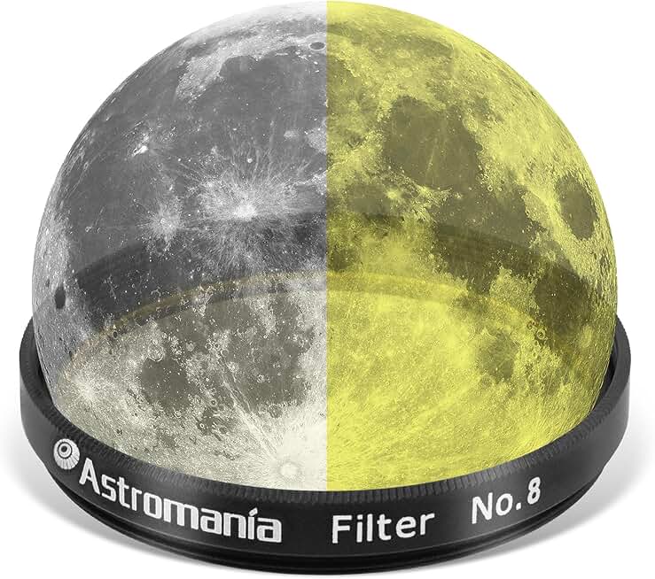Yellow 2-inch planetary filter for telescopes