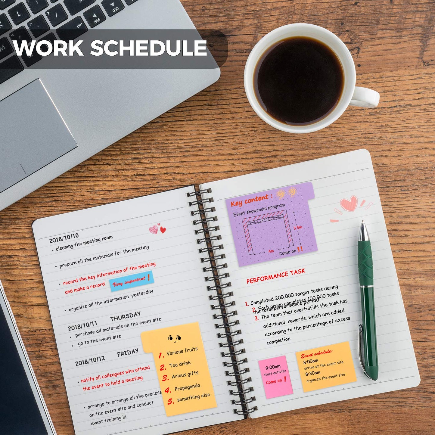 Sticky Notes Set for Journaling and Planning