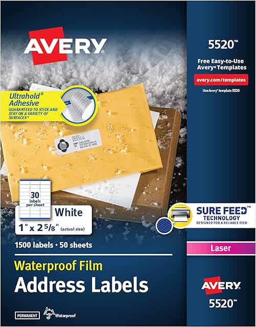 Waterproof Printable Address and Shipping Labels Bundle