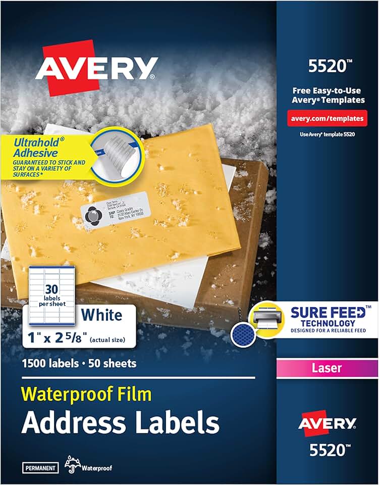 Waterproof Printable Address and Shipping Labels Bundle
