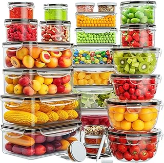 52-piece airtight food storage containers with lids